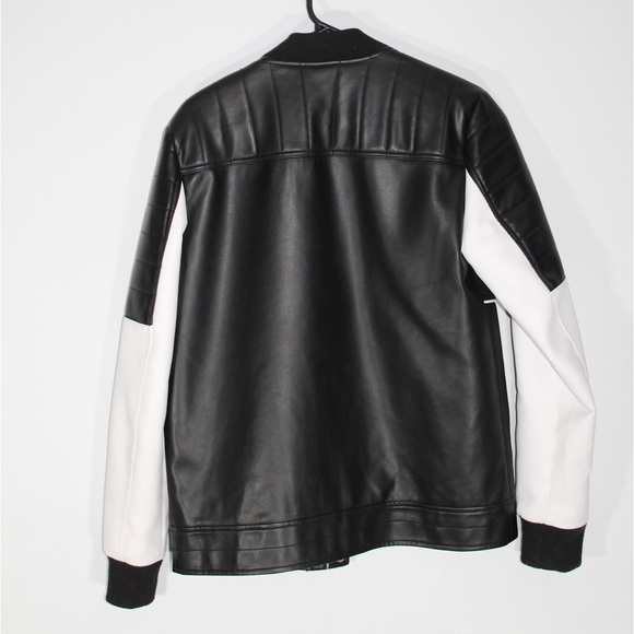 GUESS LEATHER BOMBER JACKET - Picture 3 of 4